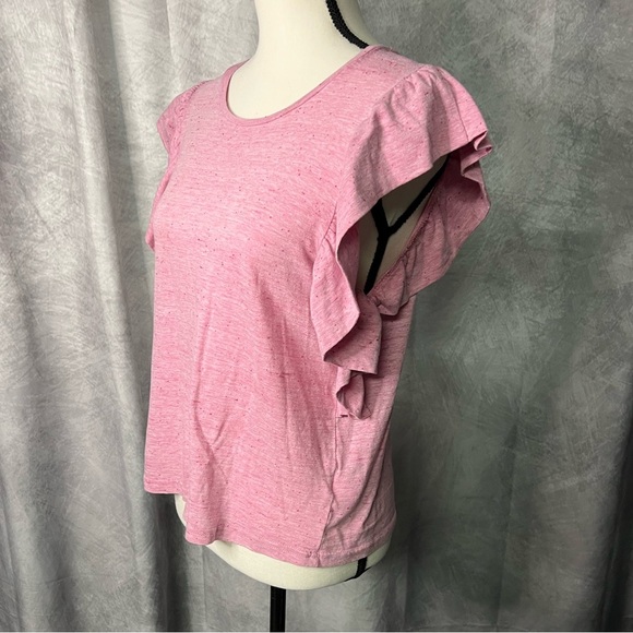 Molly Bracken Pink Ruffle Sleeve Women's Top - Large - Picture 4 of 12